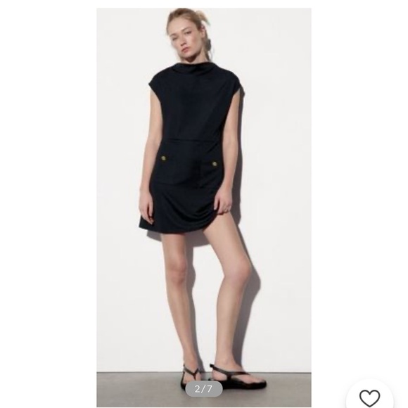 ZARA | Short Casual Style Sleeveless Plain Short Sleeves Dresses Sz S - Picture 17 of 17